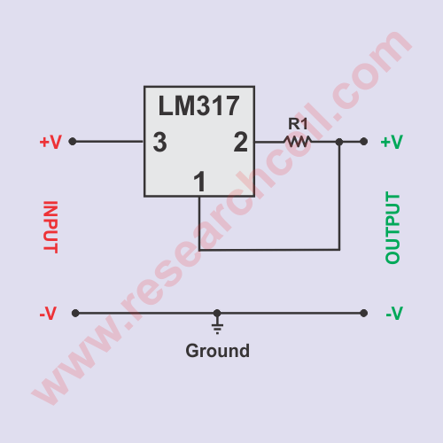 LM317 Current Limiting Circuit diagram