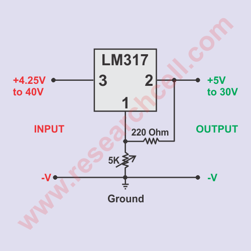 LM317 Regulator Circuit Diagram