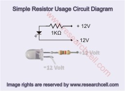 Simple 12v LED Resistor Circuit Diagram